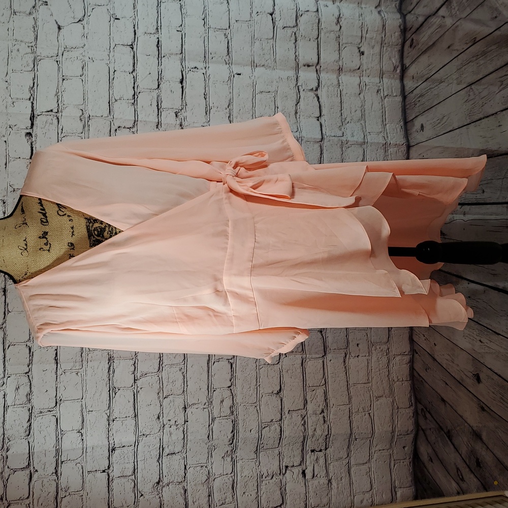 Torrid Light Pink Faux Wrap Dress Asymmetrical Size 2X NWT